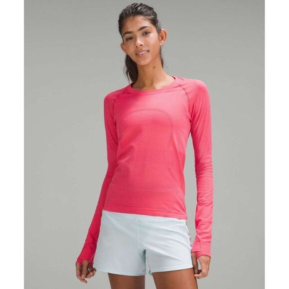 NWT Lululemon Swiftly Tech Long-Sleeve Shirt 2.0 *Race Length, Lip Gloss, sz 10 - Picture 1 of 16